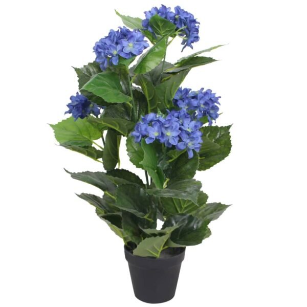 Plantenonline Kunst hortensia plant met pot 60 cm blauw
