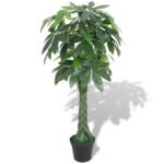 Plantenonline Kunst watercacao plant met pot 145 cm groen
