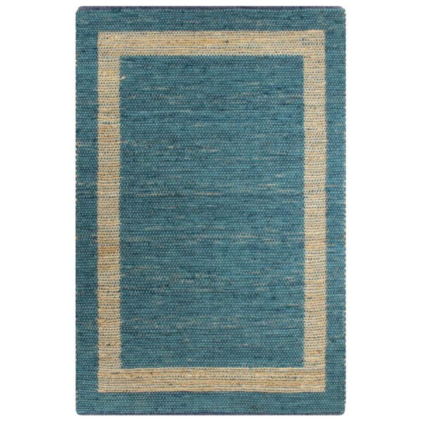 Plantenonline Vloerkleed handgemaakt 160x230 cm jute blauw