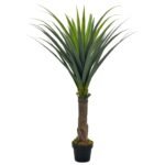 Plantenonline Kunstplant met pot yucca boom 145 cm groen