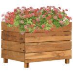 Plantenonline Plantenbak verhoogd 50x40x38 cm gerecycled teakhout en staal
