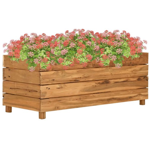 Plantenonline Plantenbak verhoogd 100x40x38 cm gerecycled teakhout en staal