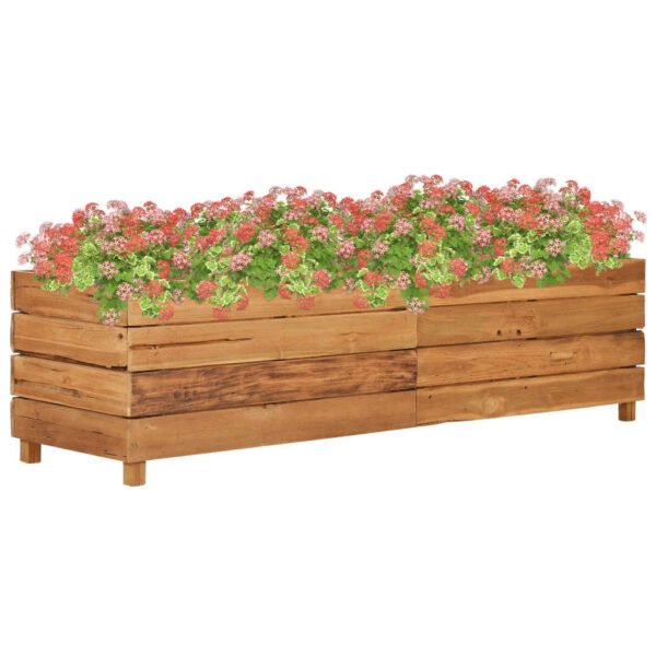 Plantenonline Plantenbak verhoogd 150x40x38 cm gerecycled teakhout en staal
