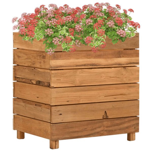 Plantenonline Plantenbak verhoogd 50x40x55 cm gerecycled teakhout en staal