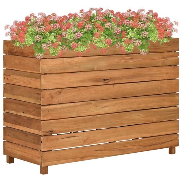 Plantenonline Plantenbak verhoogd 100x40x72 cm gerecycled teakhout en staal