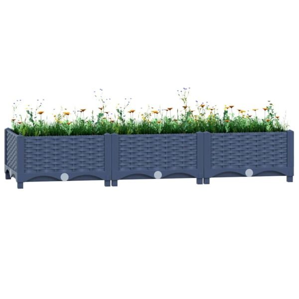 Plantenonline Plantenbak verhoogd 120x40x23 cm polypropyleen