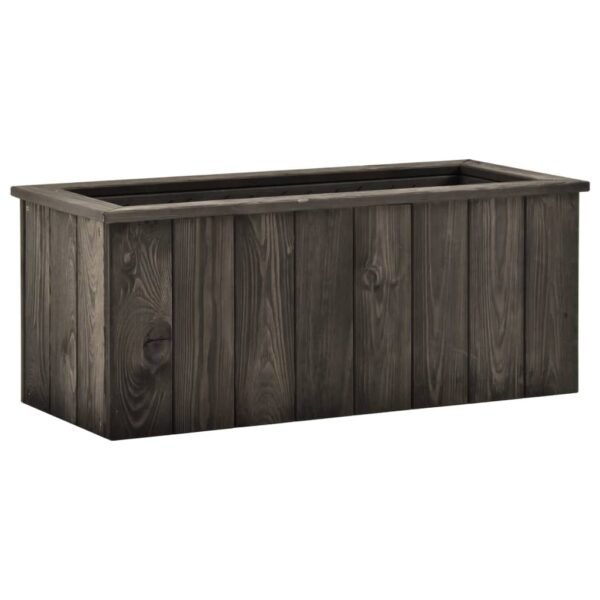 Plantenonline Plantenbak verhoogd 74x32x30 cm massief grenenhout grijs