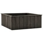 Plantenonline Plantenbak verhoogd 74x77x30 cm massief grenenhout grijs