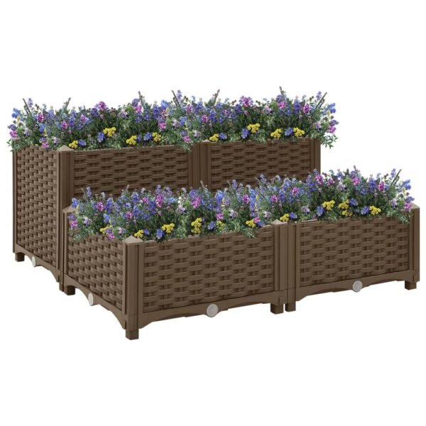 Plantenonline Plantenbak verhoogd 80x80x38 cm polypropyleen