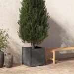Plantenonline Plantenbak 50x50x50 cm massief grenenhout grijs