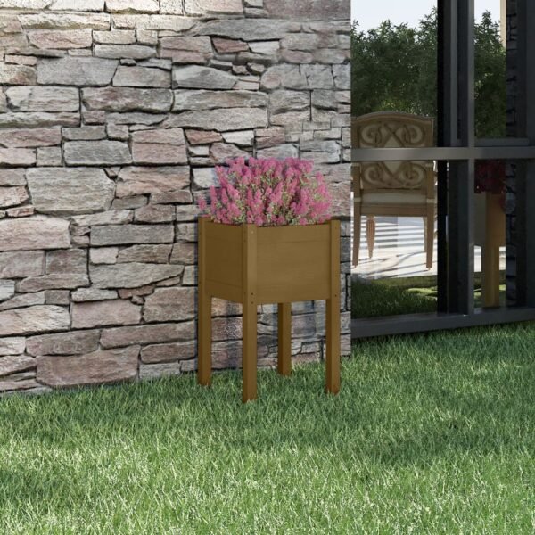 Plantenonline Plantenbak 40x40x70 cm massief grenenhout honingbruin