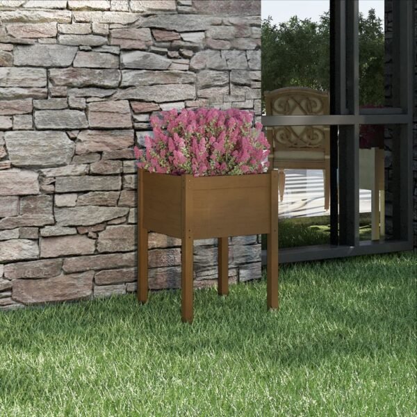 Plantenonline Plantenbak 50x50x70 cm massief grenenhout honingbruin