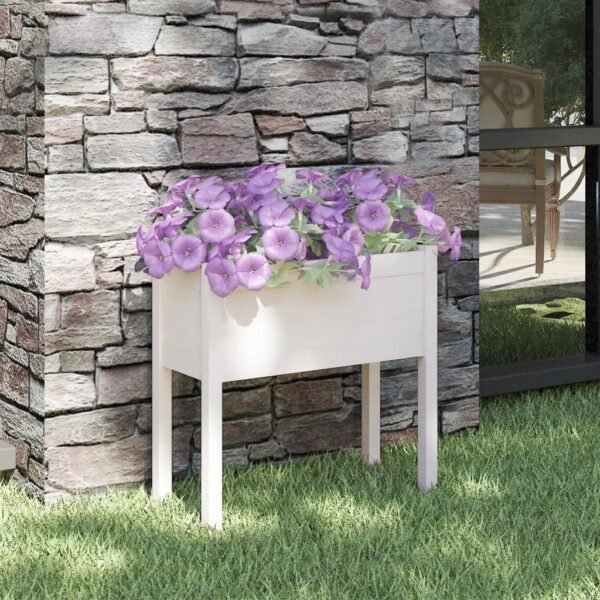 Plantenonline Plantenbak 70x31x70 cm massief grenenhout wit