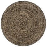 Plantenonline Vloerkleed handgemaakt 240 cm jute zwart en bruin