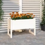 Plantenonline Plantenbak 78x40x52 cm massief grenenhout wit