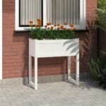 Plantenonline Plantenbak 78x40x81 cm massief grenenhout wit