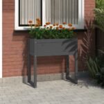 Plantenonline Plantenbak 78x40x81 cm massief grenenhout grijs