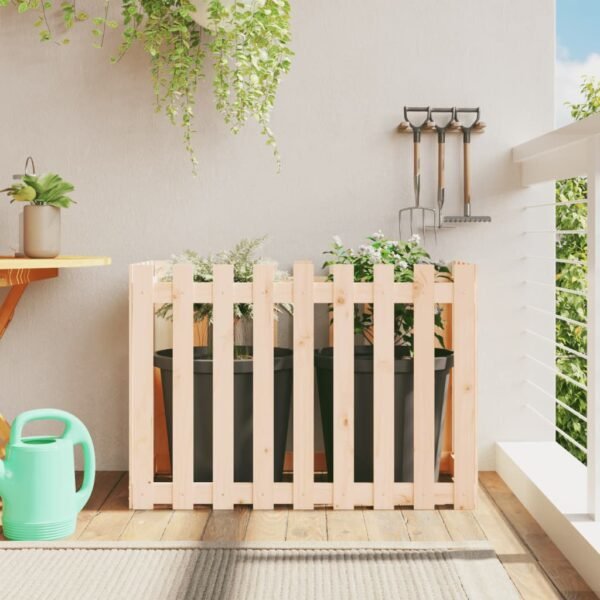 Plantenonline Plantenbak verhoogd met hekontwerp 100x50x70 cm grenenhout