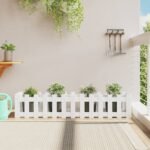 Plantenonline Plantenbak verhoogd hekontwerp 150x30x30 cm grenenhout wit