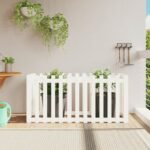 Plantenonline Plantenbak verhoogd hekontwerp 150x50x70 cm grenenhout wit