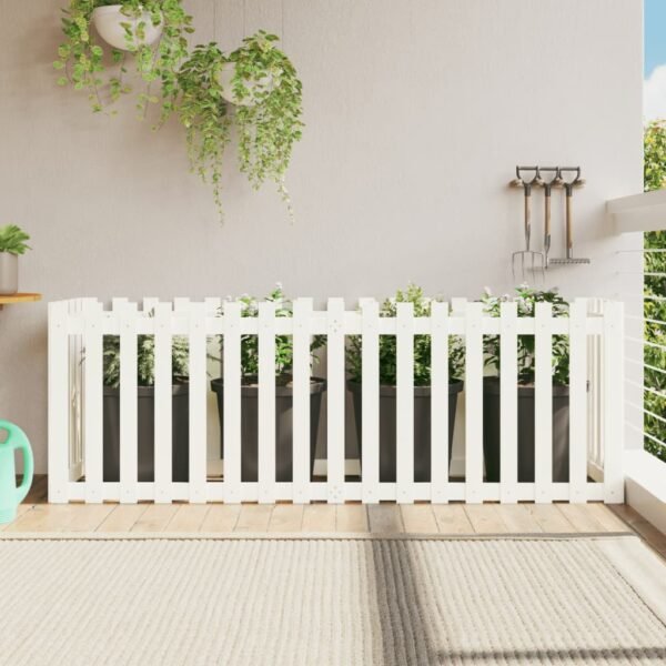 Plantenonline Plantenbak verhoogd hekontwerp 200x50x70 cm grenenhout wit