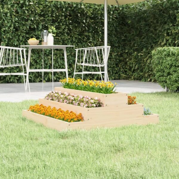 Plantenonline Plantenbak 80x80x27 cm massief grenenhout