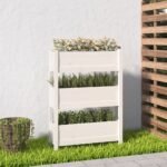 Plantenonline Plantenbak 77x25x104,5 cm massief grenenhout wit