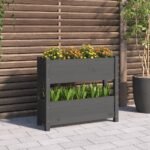 Plantenonline Plantenbak 77x25x66 cm massief grenenhout grijs