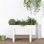 Plantenonline Plantenbak 62x30x38 cm massief grenenhout wit
