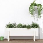 Plantenonline Plantenbak verhoogd 101x30x38 cm massief grenenhout wit