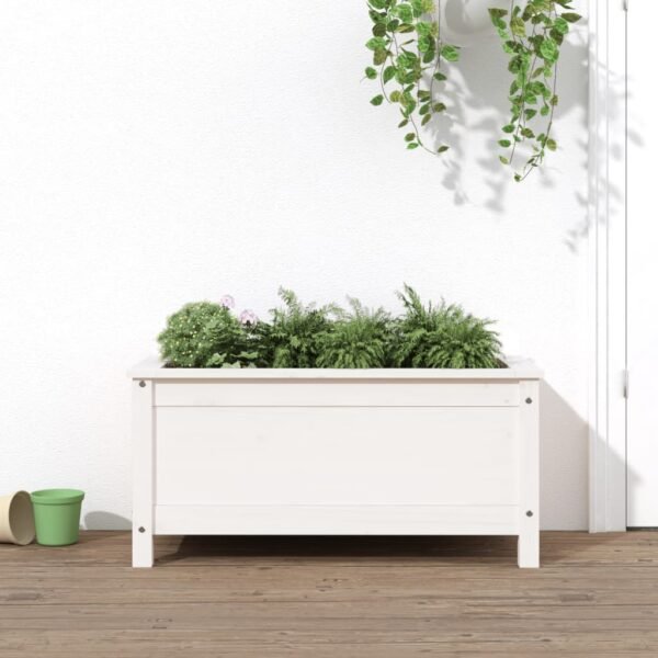 Plantenonline Plantenbak 82,5x40x39 cm massief grenenhout wit