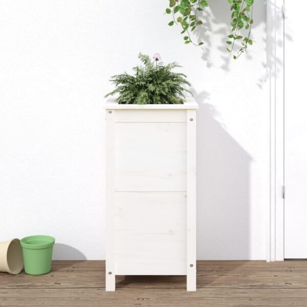 Plantenonline Plantenbak 40x40x78 cm massief grenenhout wit