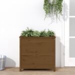 Plantenonline Plantenbak 82,5x40x78 cm massief grenenhout honingbruin