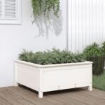 Plantenonline Plantenbak 82,5x82,5x39 cm massief grenenhout wit