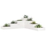 Plantenonline Plantenbak 4-laags 106x104,5x36 cm massief grenenhout wit