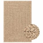 Plantenonline Vloerkleed ZIZUR binnen en buiten 120x170 cm jute look