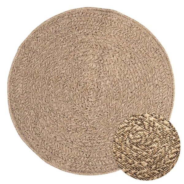 Plantenonline Vloerkleed ZIZUR binnen en buiten 90 cm jute look
