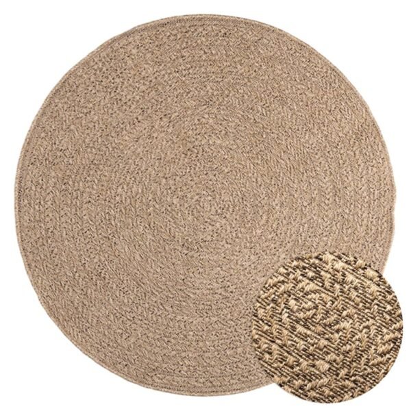 Plantenonline Vloerkleed ZIZUR binnen en buiten 120 cm jute look