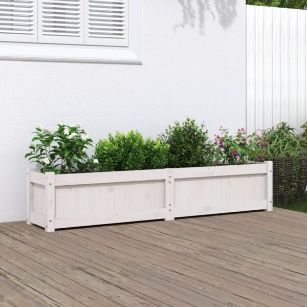 Plantenonline Plantenbak 150x31x31 cm massief grenenhout wit