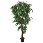 Plantenonline Kunstplant mangoboom 300 bladeren 80 cm groen