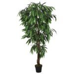 Plantenonline Kunstplant mangoboom 600 bladeren 150 cm groen