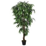 Plantenonline Kunstplant mangoboom 900 bladeren 180 cm groen