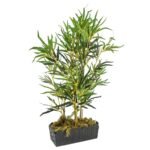 Plantenonline Kunstplant bamboe 368 bladeren 80 cm groen