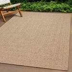 Plantenonline Vloerkleed ZIZUR binnen en buiten 200x200 cm jute look