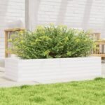 Plantenonline Plantenbak 110x40x23 cm massief grenenhout wit