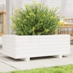 Plantenonline Plantenbak 70x40x26,5 cm massief grenenhout wit
