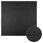 Plantenonline Vloerkleed ZIZUR binnen en buiten 200x200cm jute look antraciet
