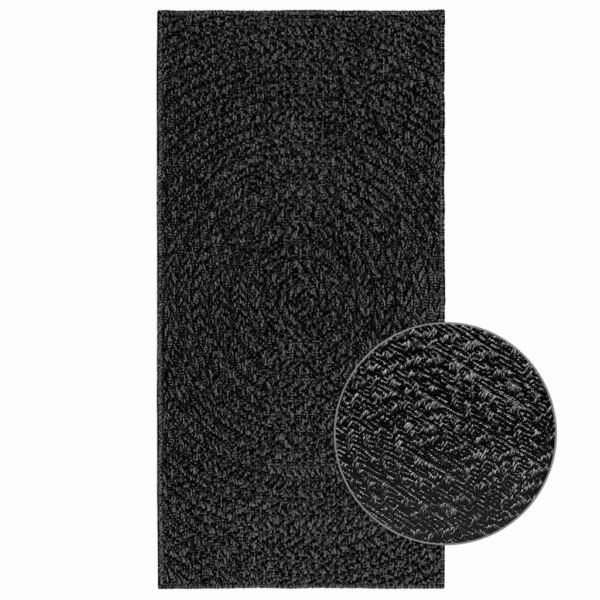Plantenonline Vloerkleed ZIZUR binnen en buiten 60x110 cm jute look antraciet