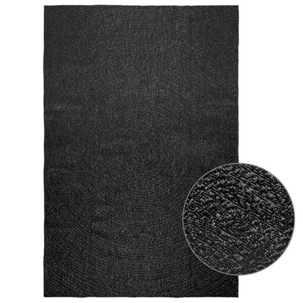 Plantenonline Vloerkleed ZIZUR binnen en buiten 160x230cm jute look antraciet