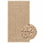 Plantenonline Vloerkleed ZIZUR beige binnen en buiten 80x150 cm jute look